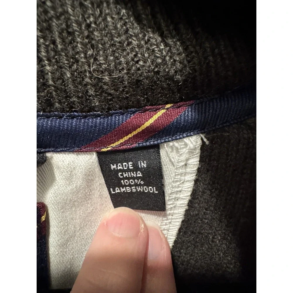Canterbury of New Zealand Vintage Rugby Zippered Sweater Lambswool Size XL 90s